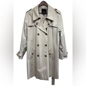 Talbots Beige Double-Breasted Trench Coat Size 18W